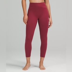 Lulu lemon InStill High-Rise Tight 25" mulled wine size 4 - NWT